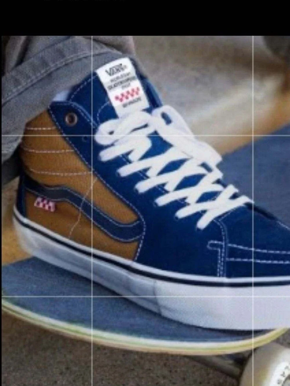 Vans Hi Skate Reynolds Dane Blue Brown Athletic Tennis Shoe Sneaker Men 7.5 Wall